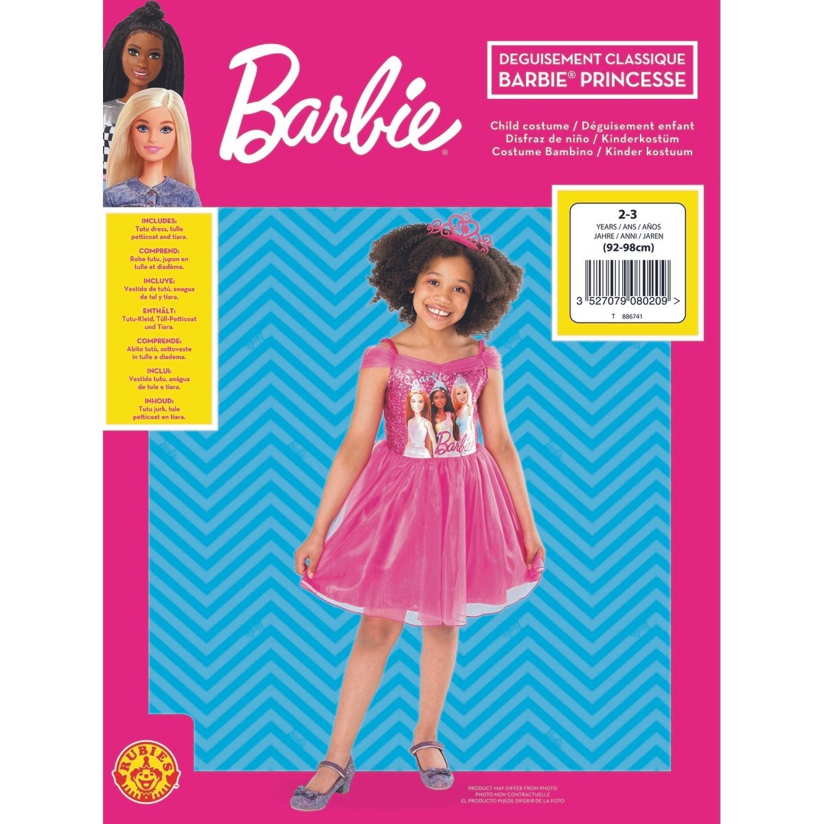 Déguisement Barbie Princesse 3-4 ans - La Grande Récré
