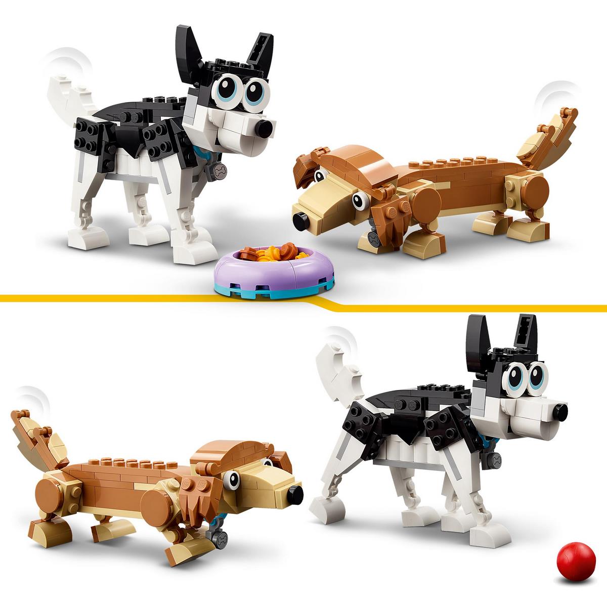 LEGO Creator Les chiens adorables 31137 Ensemble de jeu de