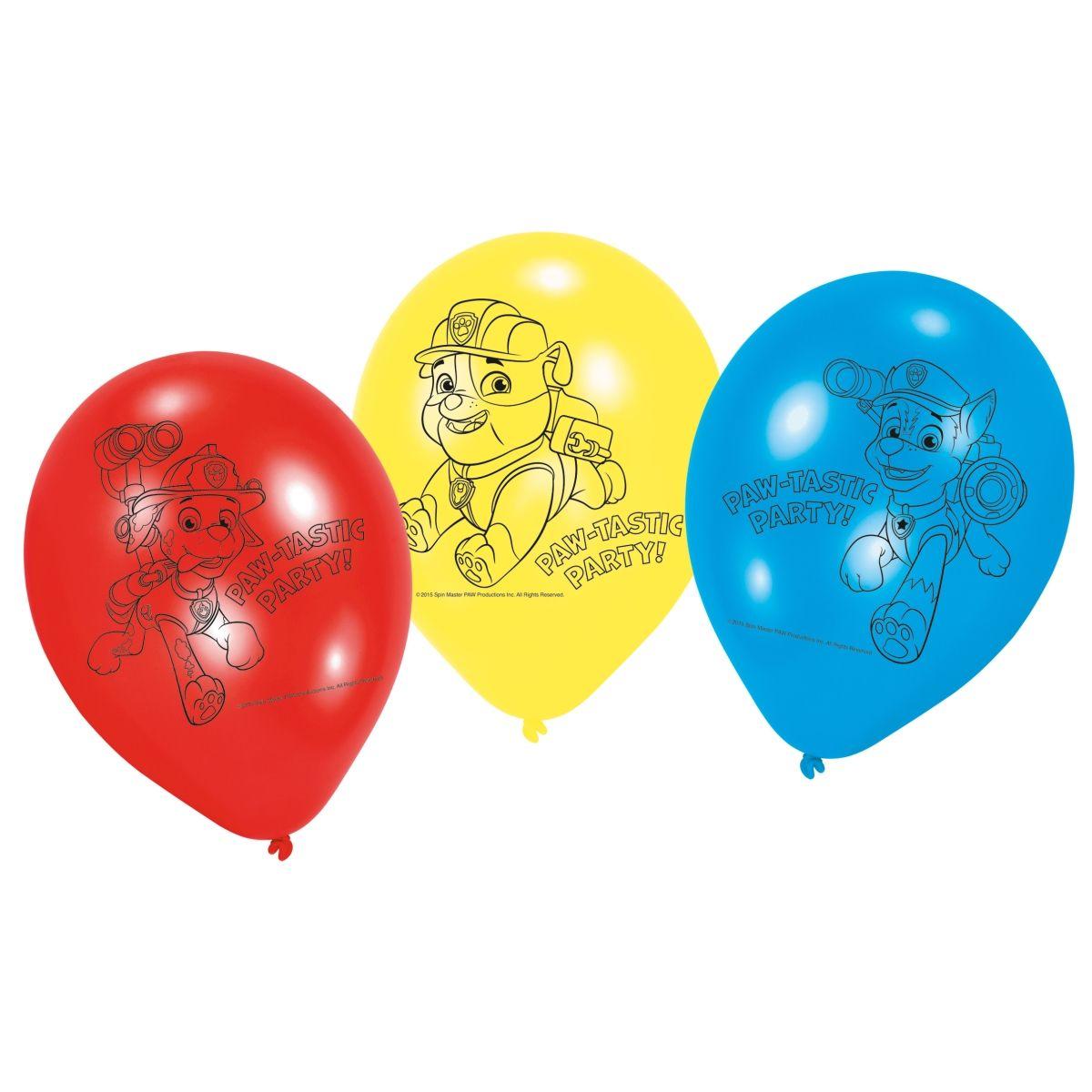 6 Ballons Pat Patrouille Anniversaire Et Deguisements La Grande Recre