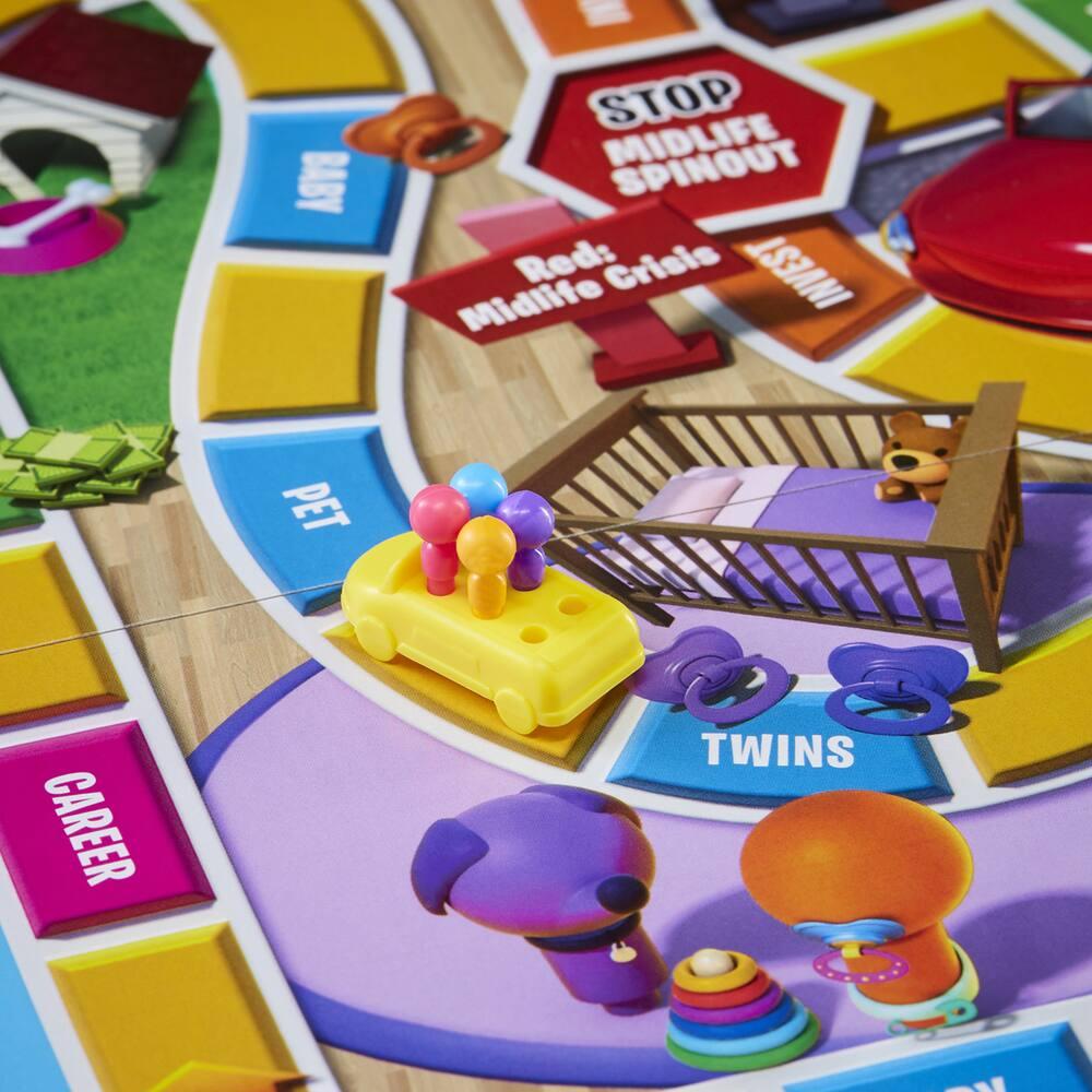 Hasbro Destins – Le Jeu De La Vie – Jeu De Société Familial Pour 2 à 4 Joueurs – Stratégie Et Choix De Vie – Dès 8 Ans