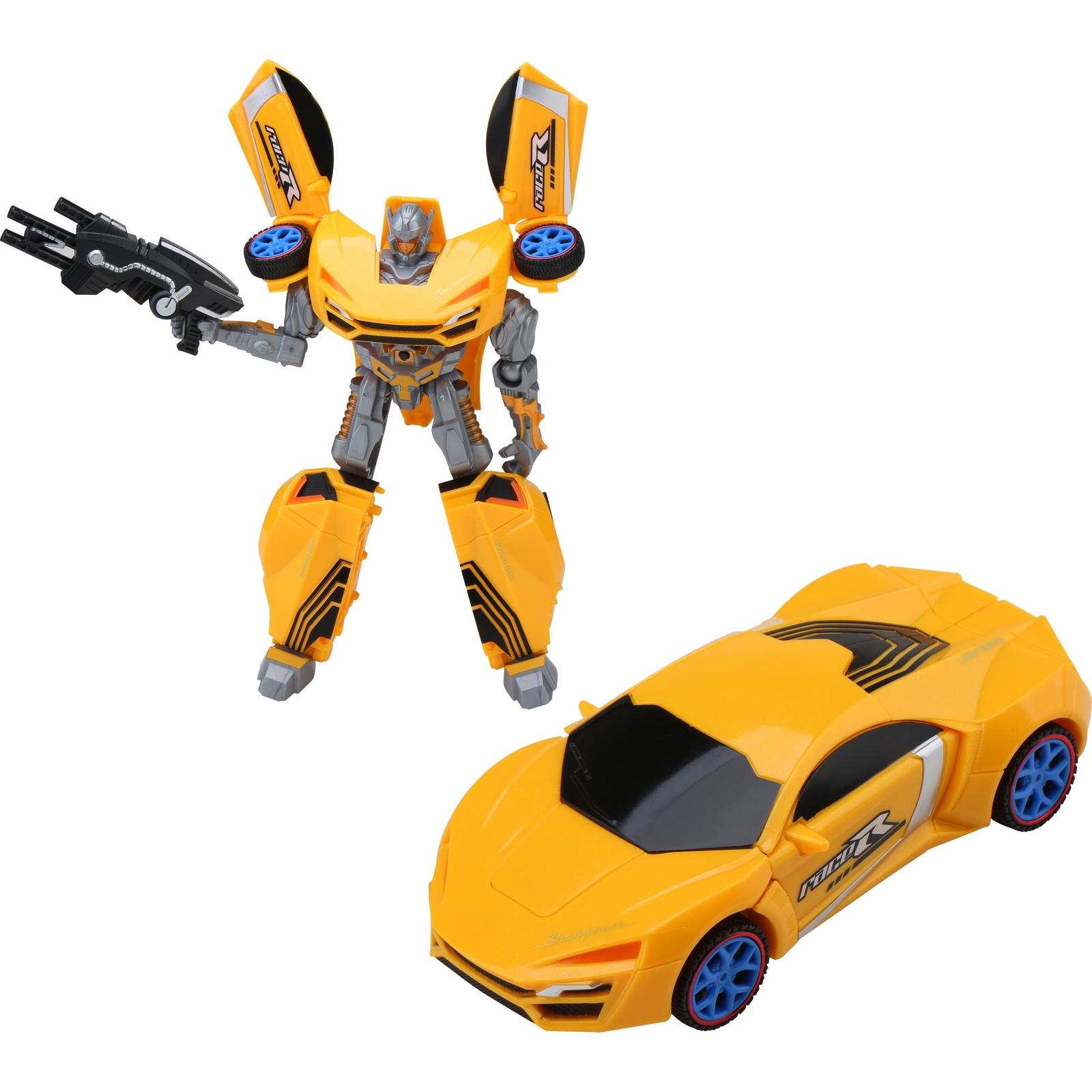 Voiture jaune transformable en robot La Grande Récré