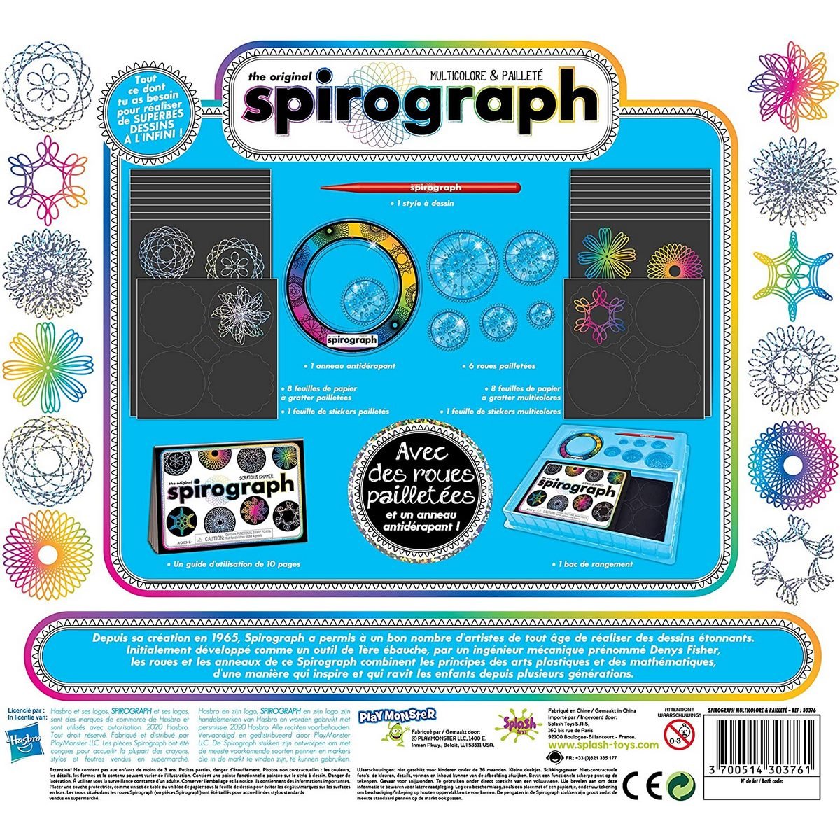 Spirograph multicolore et paillettes - La Grande Récré