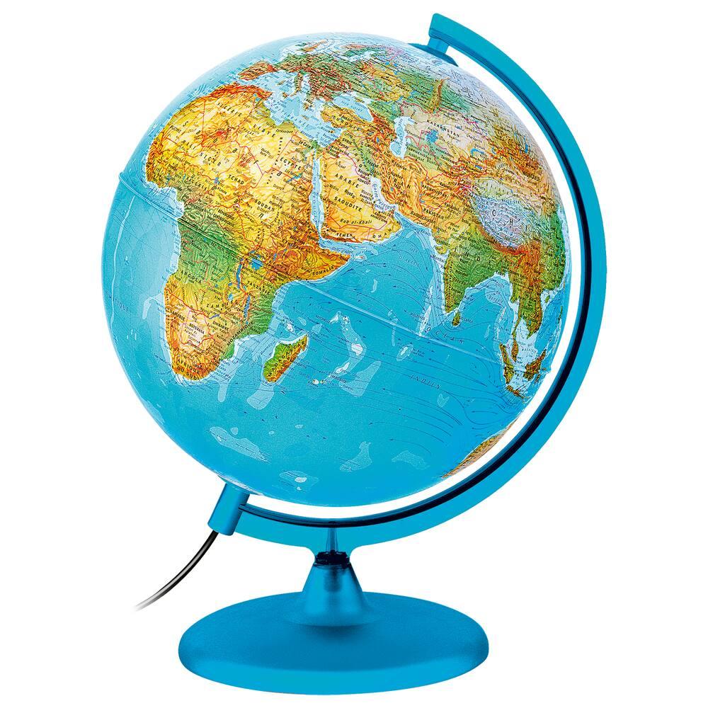 Globe Terrestre Physique En Allemand – 42 Cm De Diamètre – Neuf, éducatif Et Décoratif – Marque Zachem