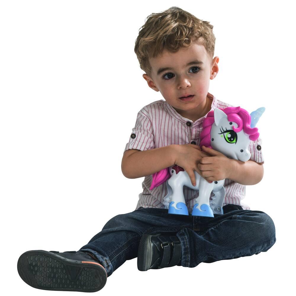 Ulikey Licorne électronique Interactive : Marche, Lumières, Musique Et Enregistrement Vocal - Peluche Magique Avec Accessoires De Déguisement - Cadeau Fille 3-8 Ans