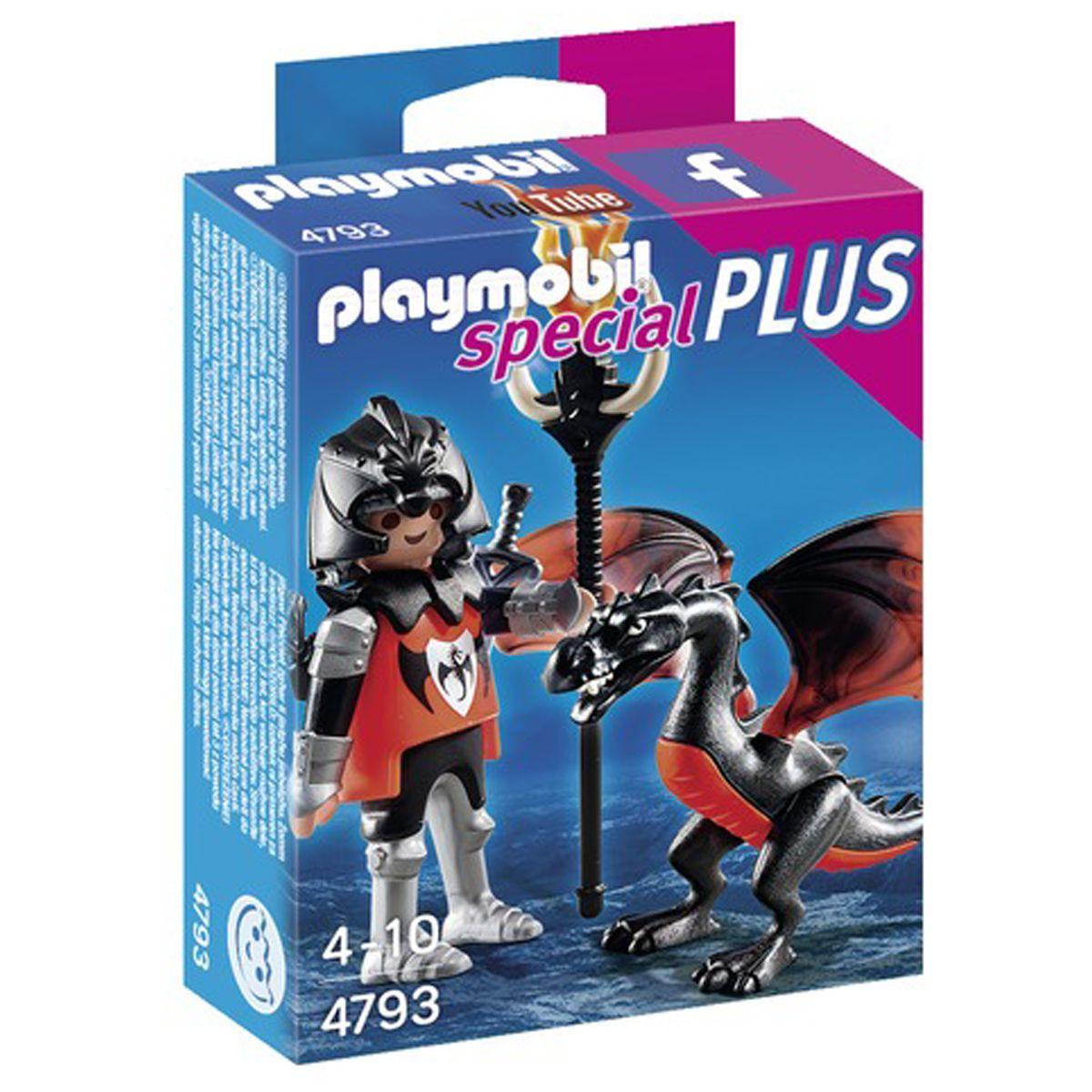 Playmobil chevalier dragon noir clearance