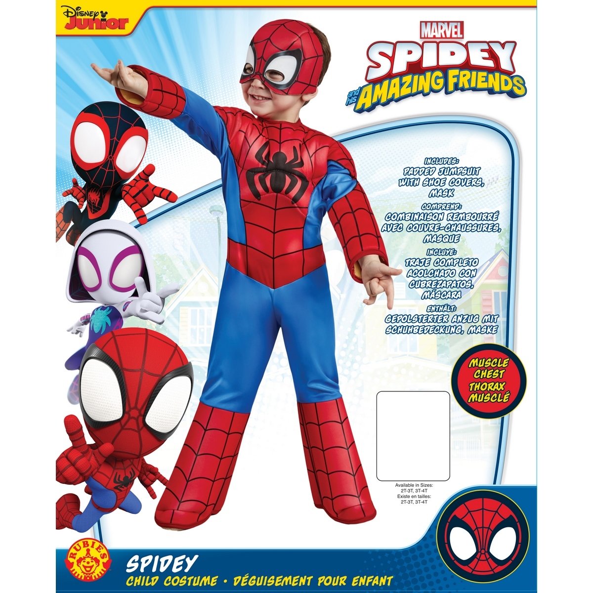 Déguisement Spiderman avec masque éclairé 3-4 ans – Marvel