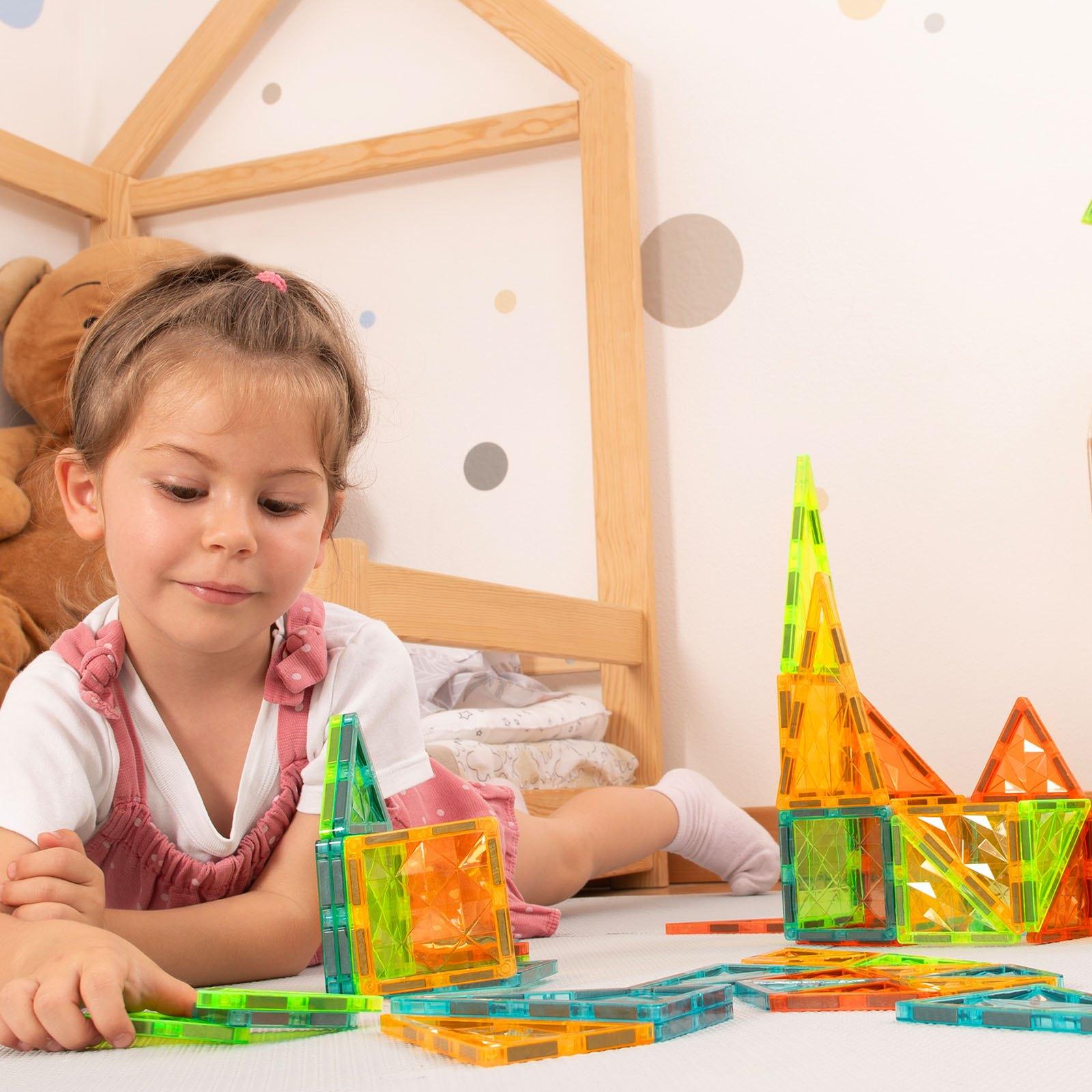 Geomag Magnetic Tiles Gems 16 - Tessere Magnetiche Per Bambini Dai 3 Anni, Forme Geometriche Traslucide A Forma Di Gemma, Giocattolo Educativo Per Creatività E Manualità - 3
