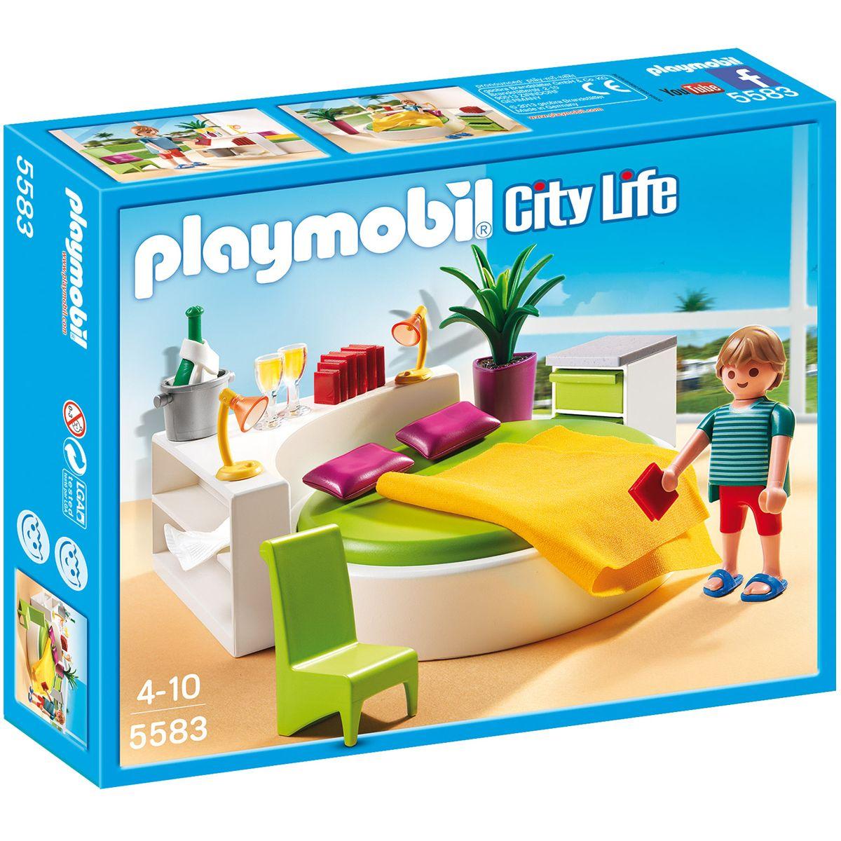 Chambre Avec Lit Rond Playmobil City Life 5583 Mini Univers
