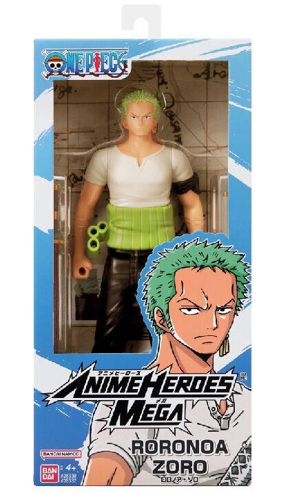 Bandai Anime Heroes - Figurine One Piece Roronoa Zoro 17 Cm - 16 Points D'Articulation - 3 Katanas Et Mains Interchangeables - Licence Officielle - Dès 4 Ans - Collection