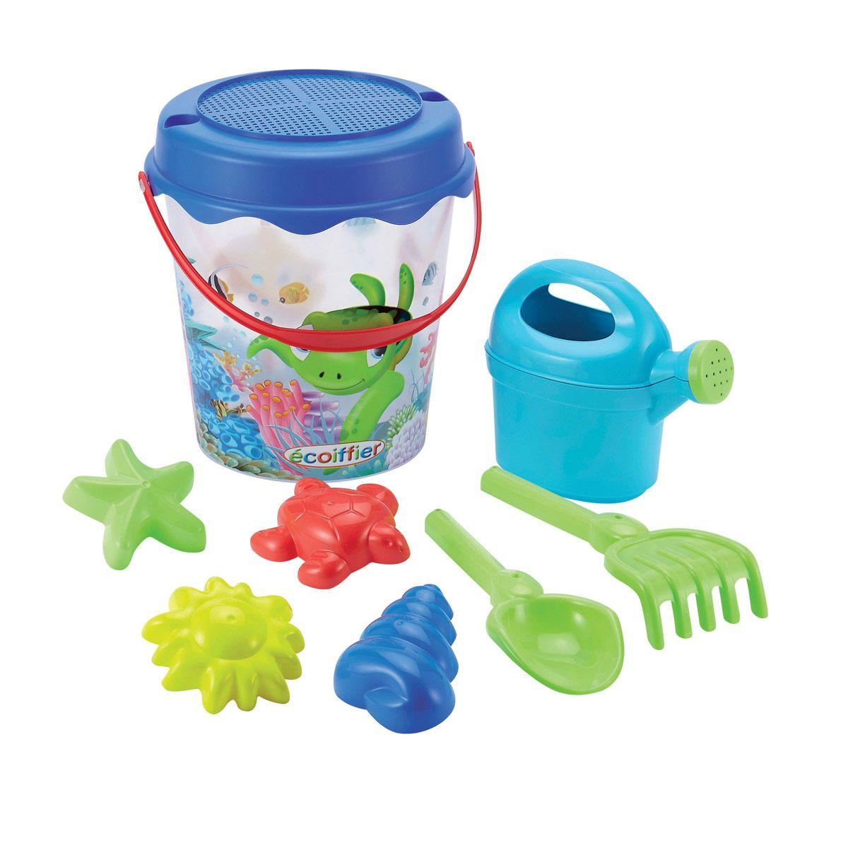 Ensemble 23 Pièces Jouets Plage Dinosaures - Sac Filet Roue à Eau Moules Sable Enfants