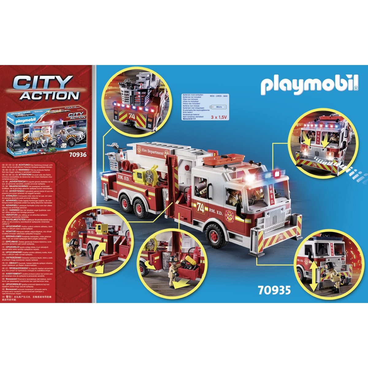 Grand camion de pompiers Playmobil