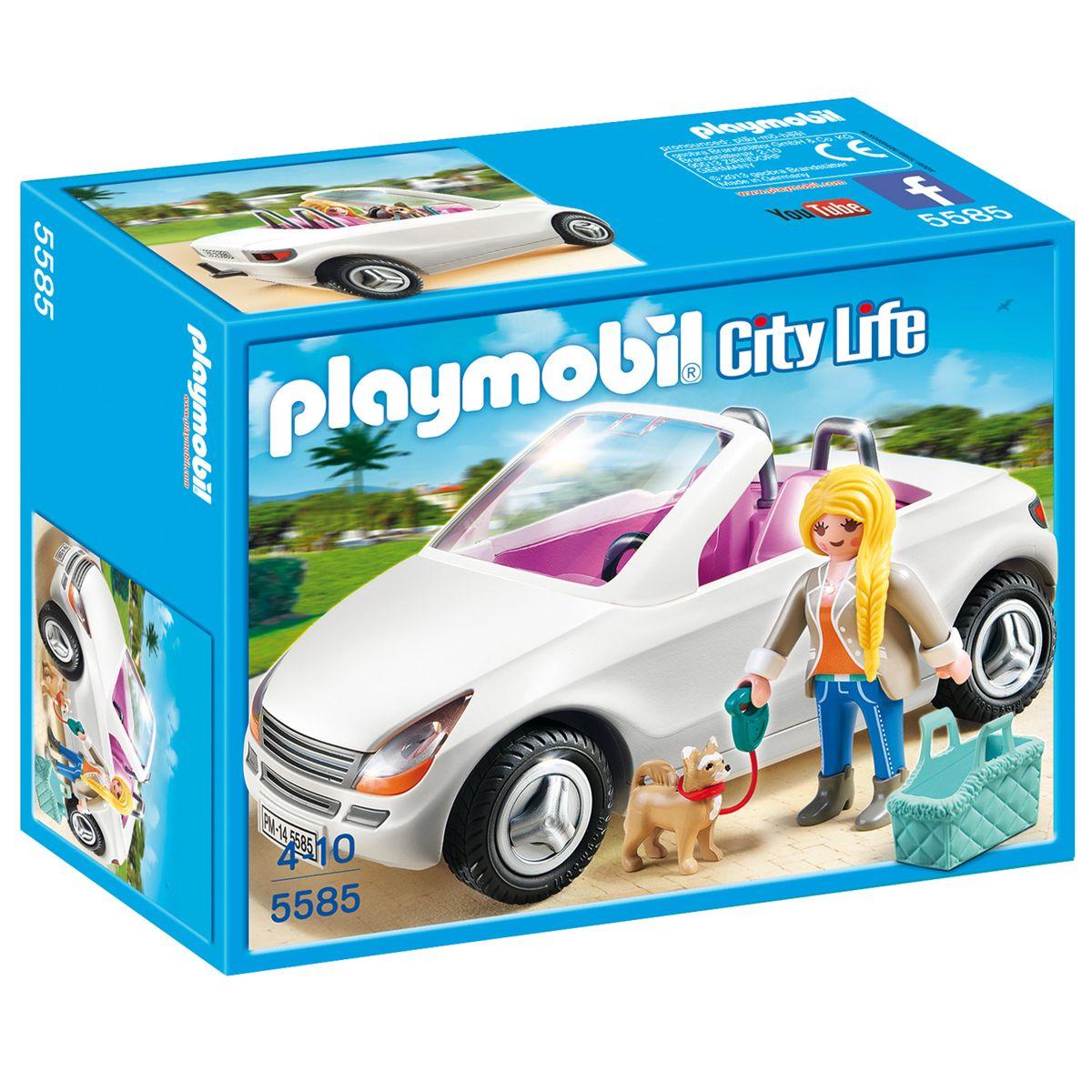 Voiture Cabriolet Playmobil City Life 5585 Petites Voitures