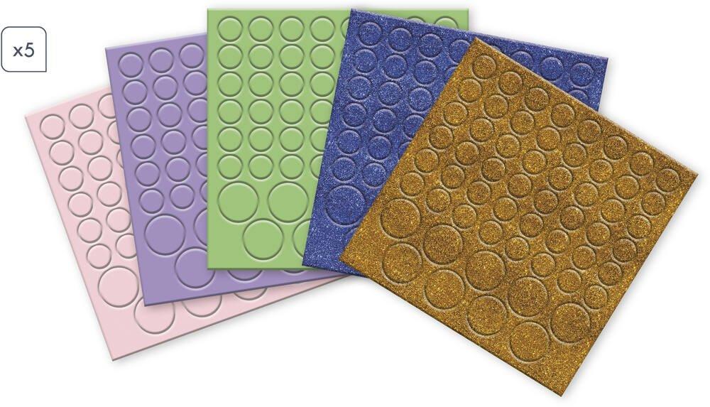 Janod 72 Grosses Gommettes Rondes – Kit Créatif Étang Dès 2 Ans, 4 Tableaux Animaux à Compléter, Motricité Fine & Concentration Enfant