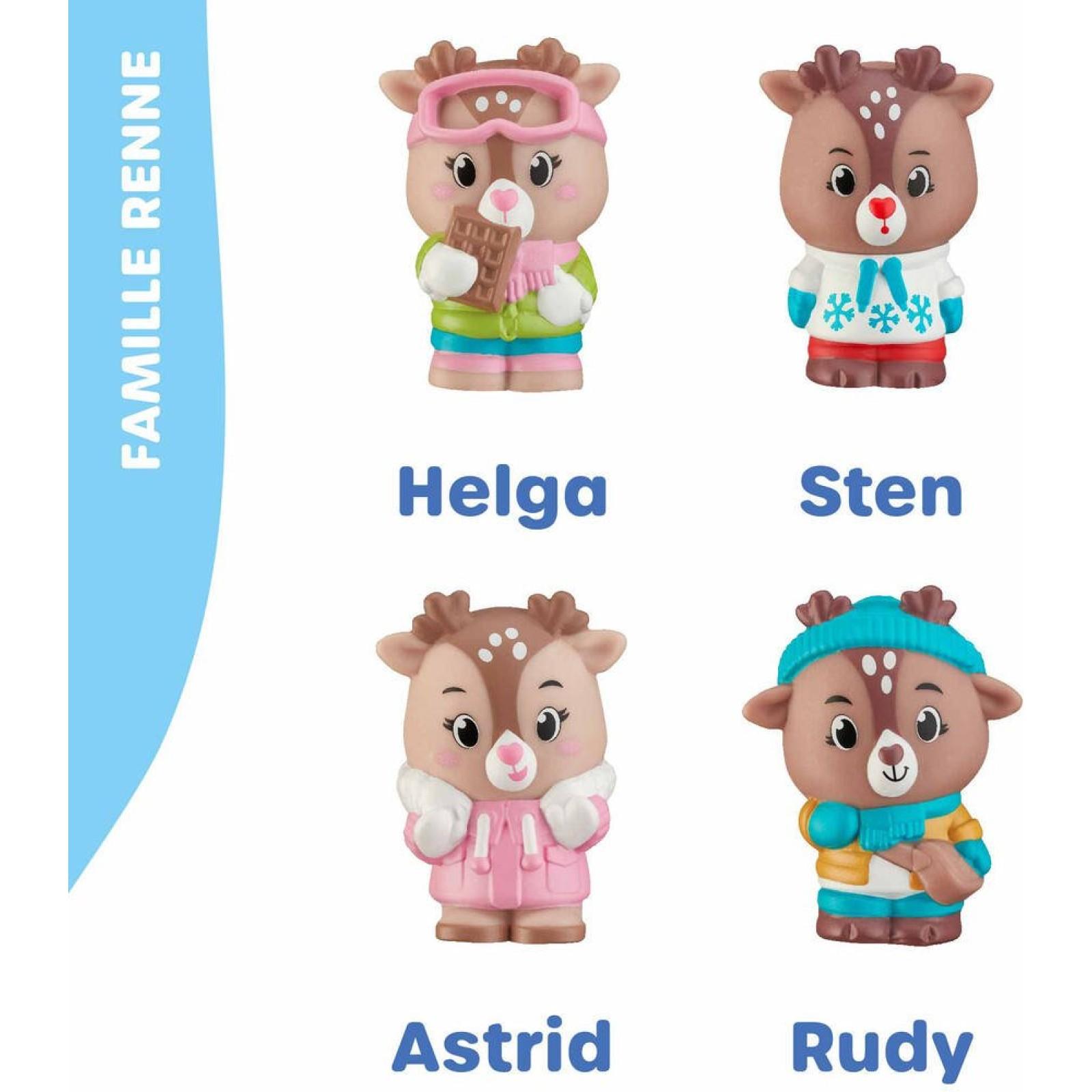 Les Klorofil Famille Tigre – Lot 4 Figurines Souples – Jouet D’Imagination Dès 18 Mois – Compatibles