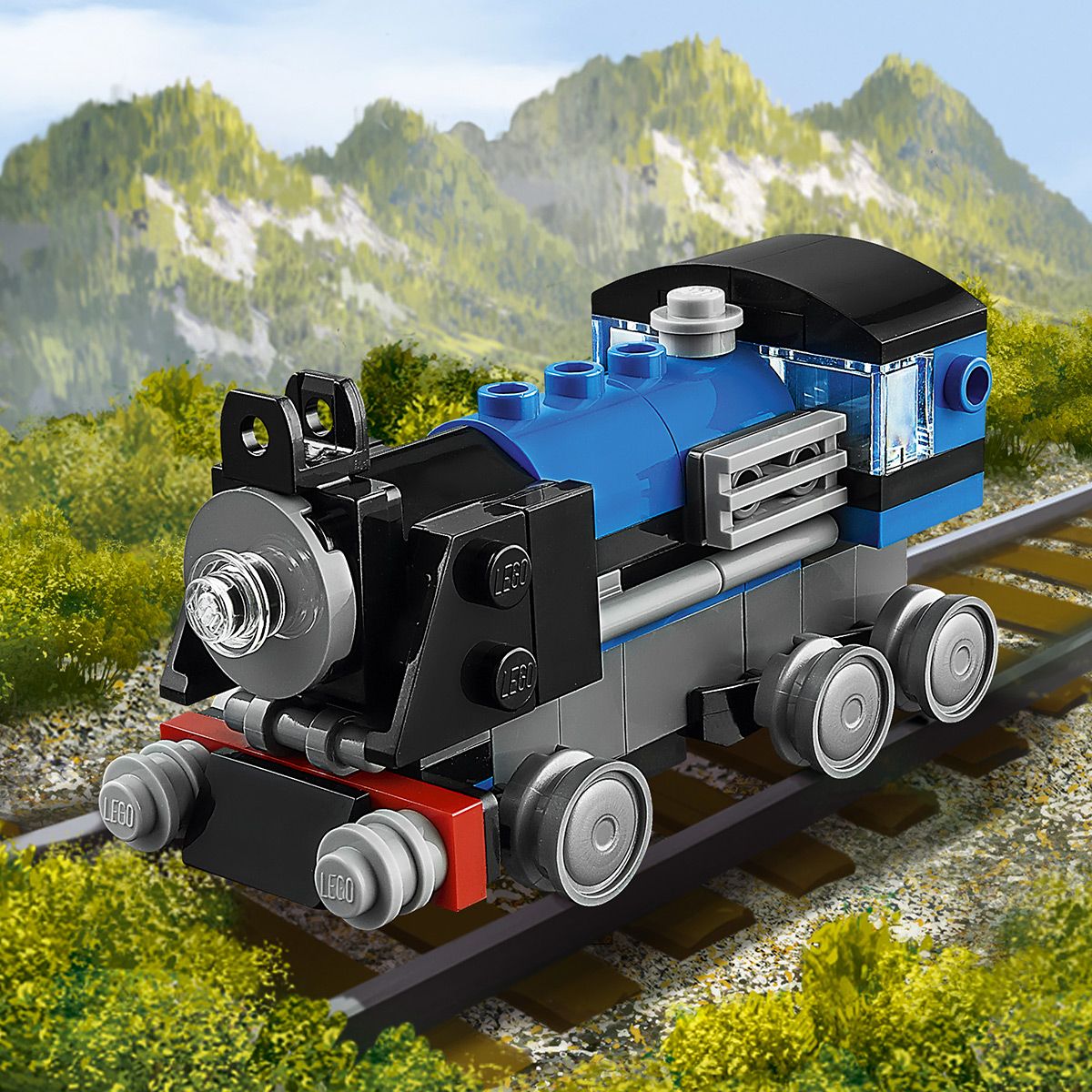 train bleu lego