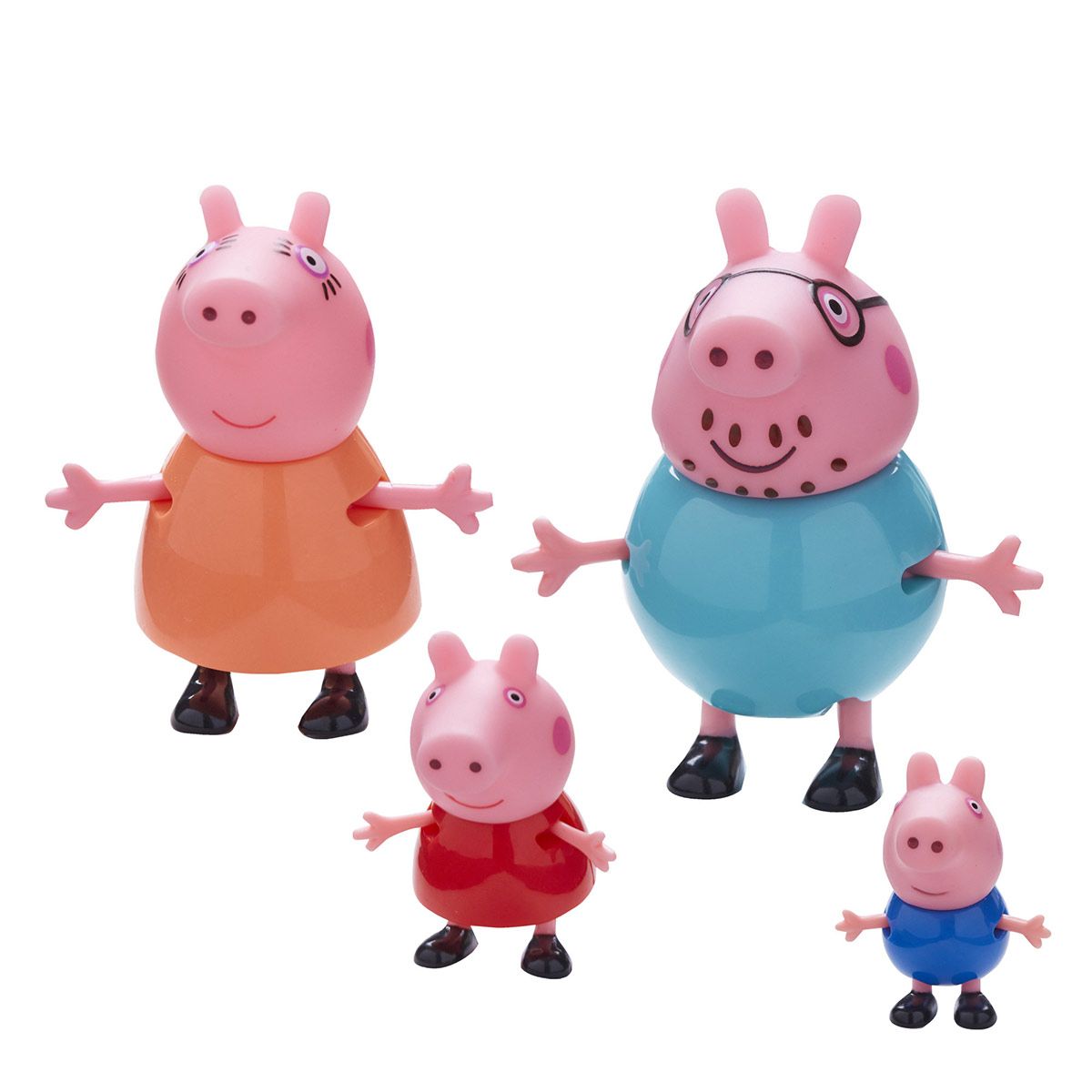 Coffret Famille Pig en vacances a la plage 4 Figurines Peppa Pig