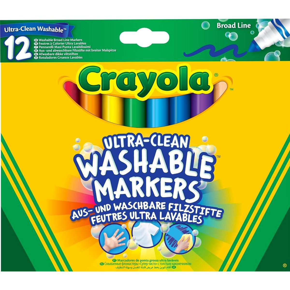 Crayola - 12 Feutres à dessiner ultra lavables (pointe fine) - boîte  française - se nettoie sans frotter - Cdiscount Beaux-Arts et Loisirs  créatifs