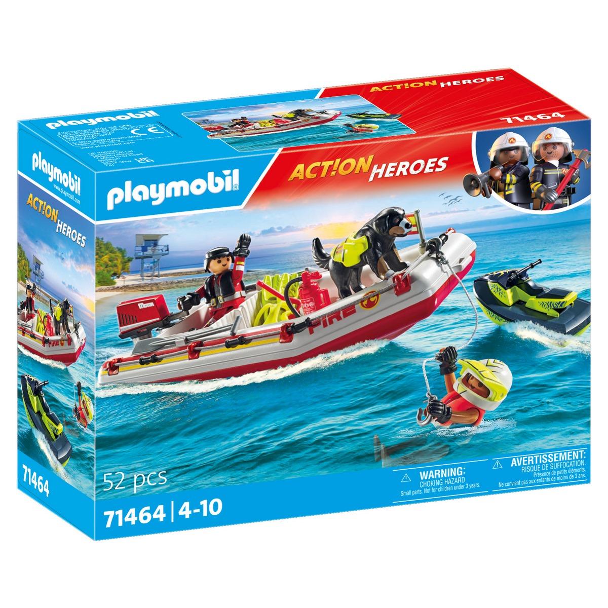 Bateau de pompier et scooter des mers Playmobil Action heroes 71464 La Grande Recre