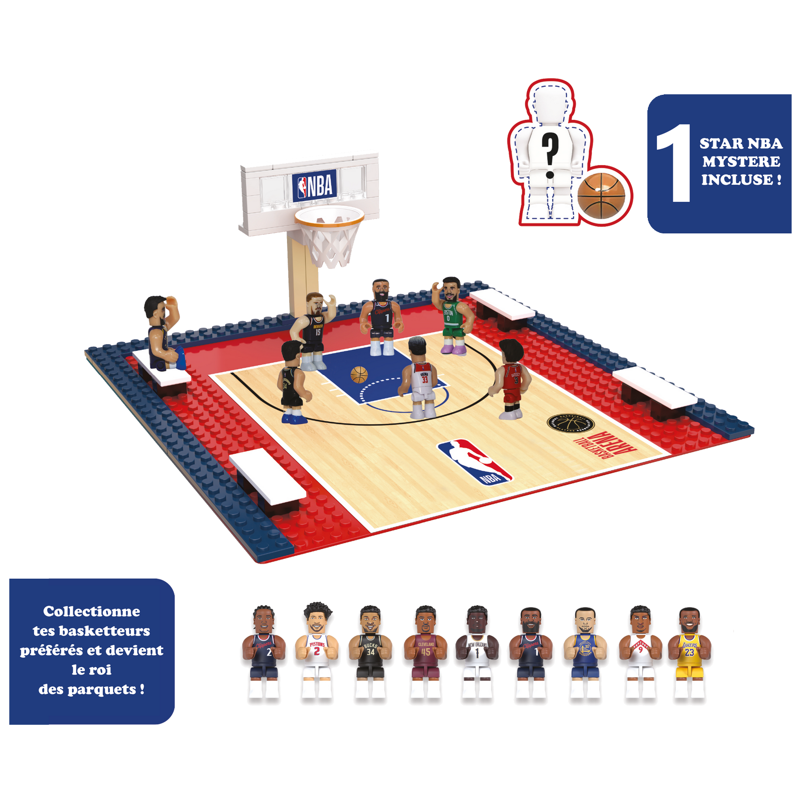 Jouet Construction Basketball Set De Basketball En Blocs - 233 Pièces - Avec Terrain, Paniers, Mécanismes De Tir - Compatible Grandes Marques - Jeu De Jouet Construction Basketball Set De Basketball En Blocs - 233 Pièces - Avec Terrain, Paniers, Mécanismes De Tir - Compatible Grandes Marques - Jeu De