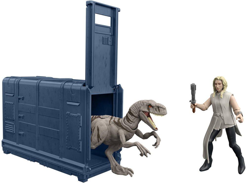 Coffret Jurassic World Fureur Du Speed Dino Figurines Articulees Et Contene La Grande Recre