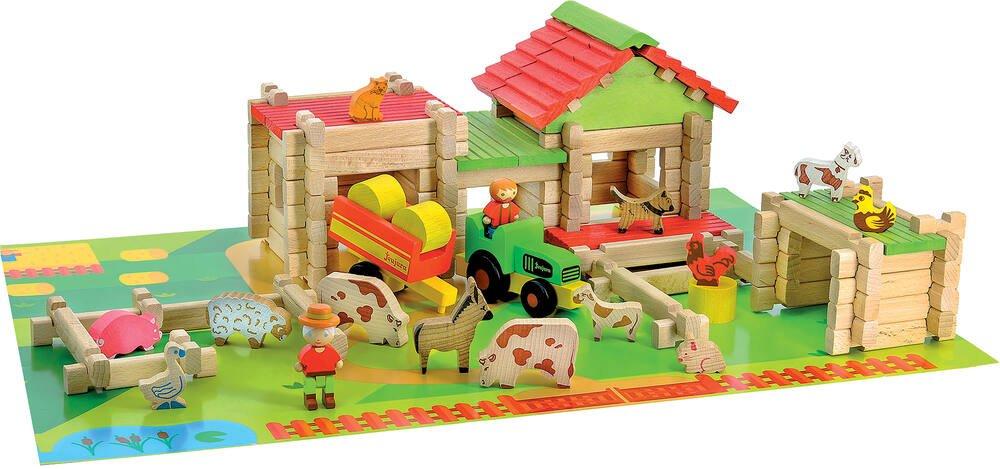 Grande Ferme Avec Tracteur Et Remorque - Jouet De 130 Pi?�ces - La Grande R?�cr?�