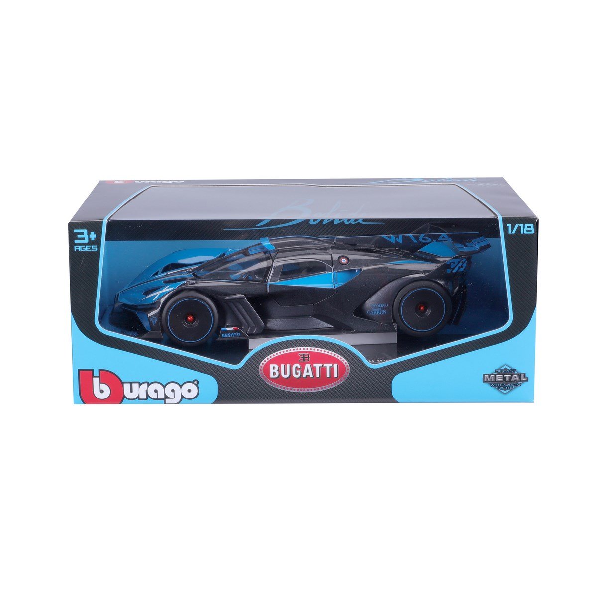 Voiture de course Bugatti bleue 1/18 - La Grande Récré
