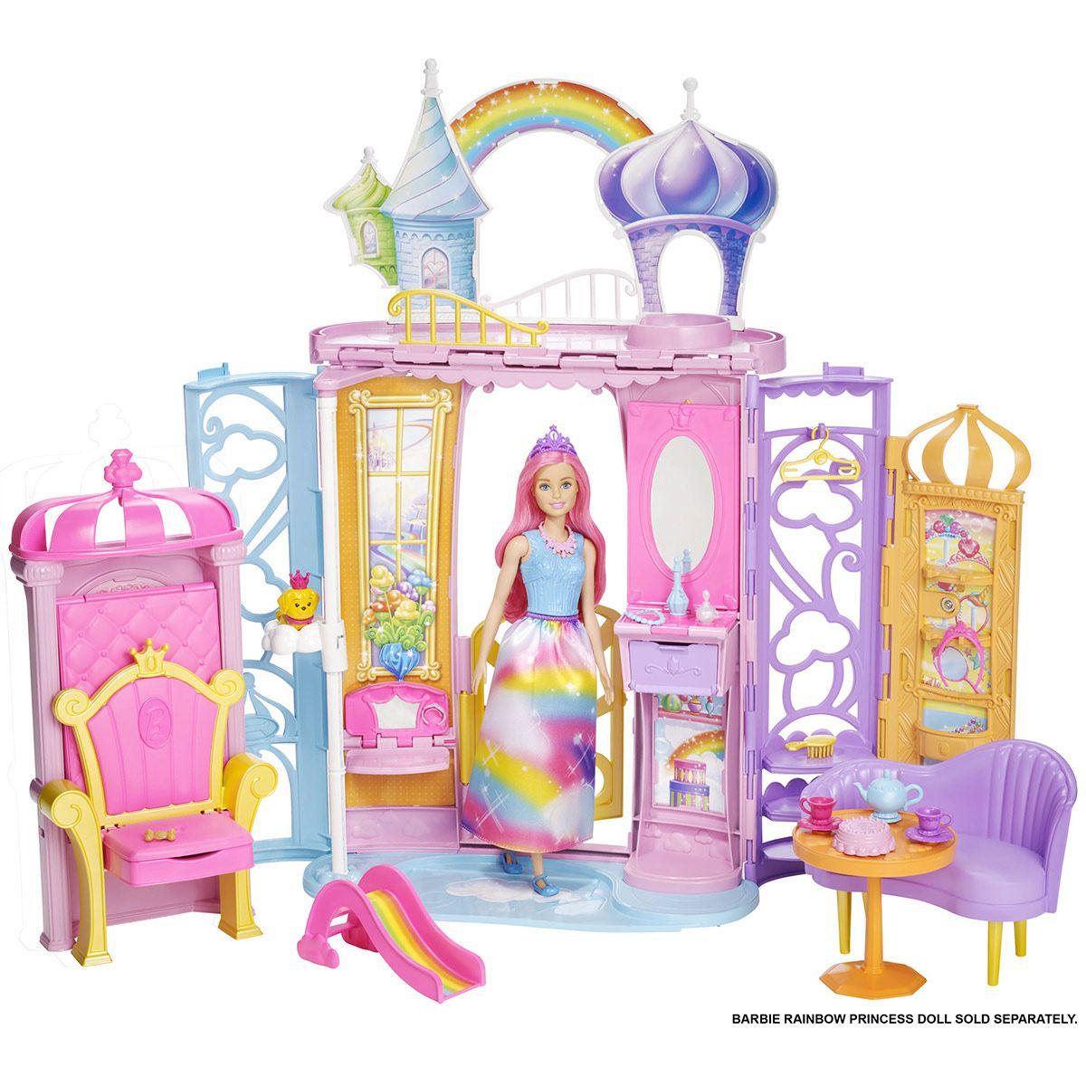 Château arc-en-ciel transportable de Barbie - Poupons et poupées - La  Grande Récré
