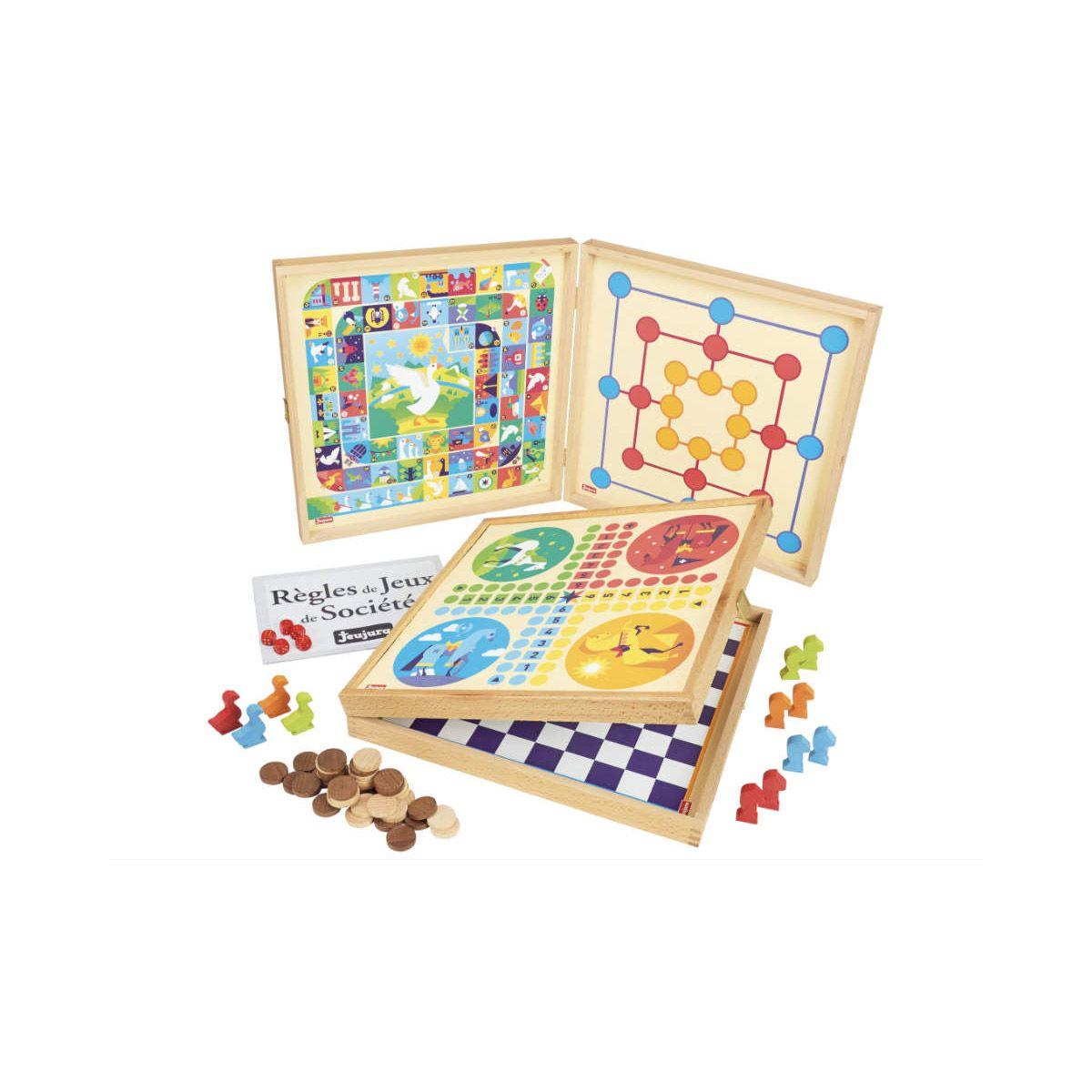 Coffret De Jeux Classiques 50 Regles Jeux De Societe Et Puzzles La Grande Recre