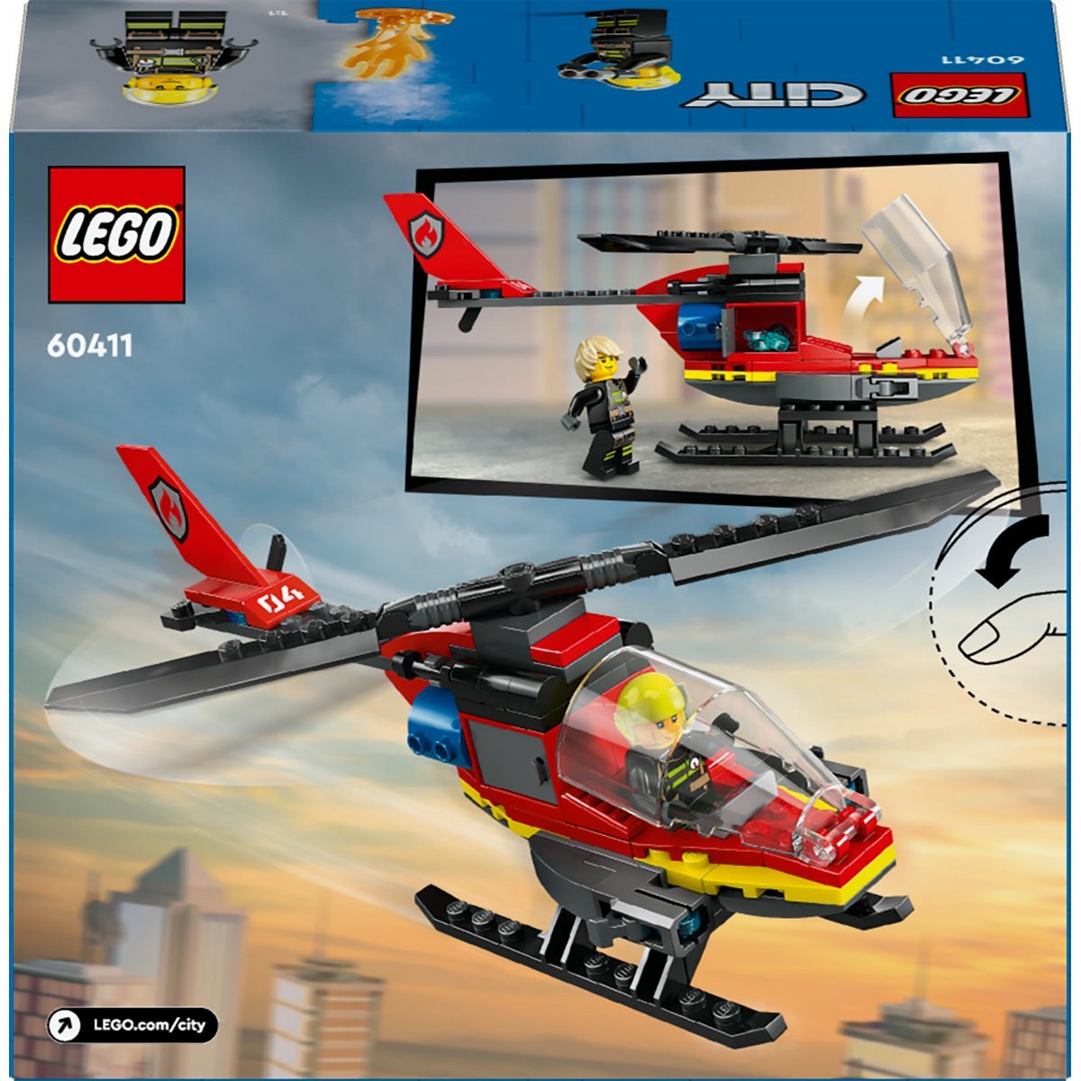 L'hélicoptère de secours des pompiers Lego City 60411 - La Grande Récré
