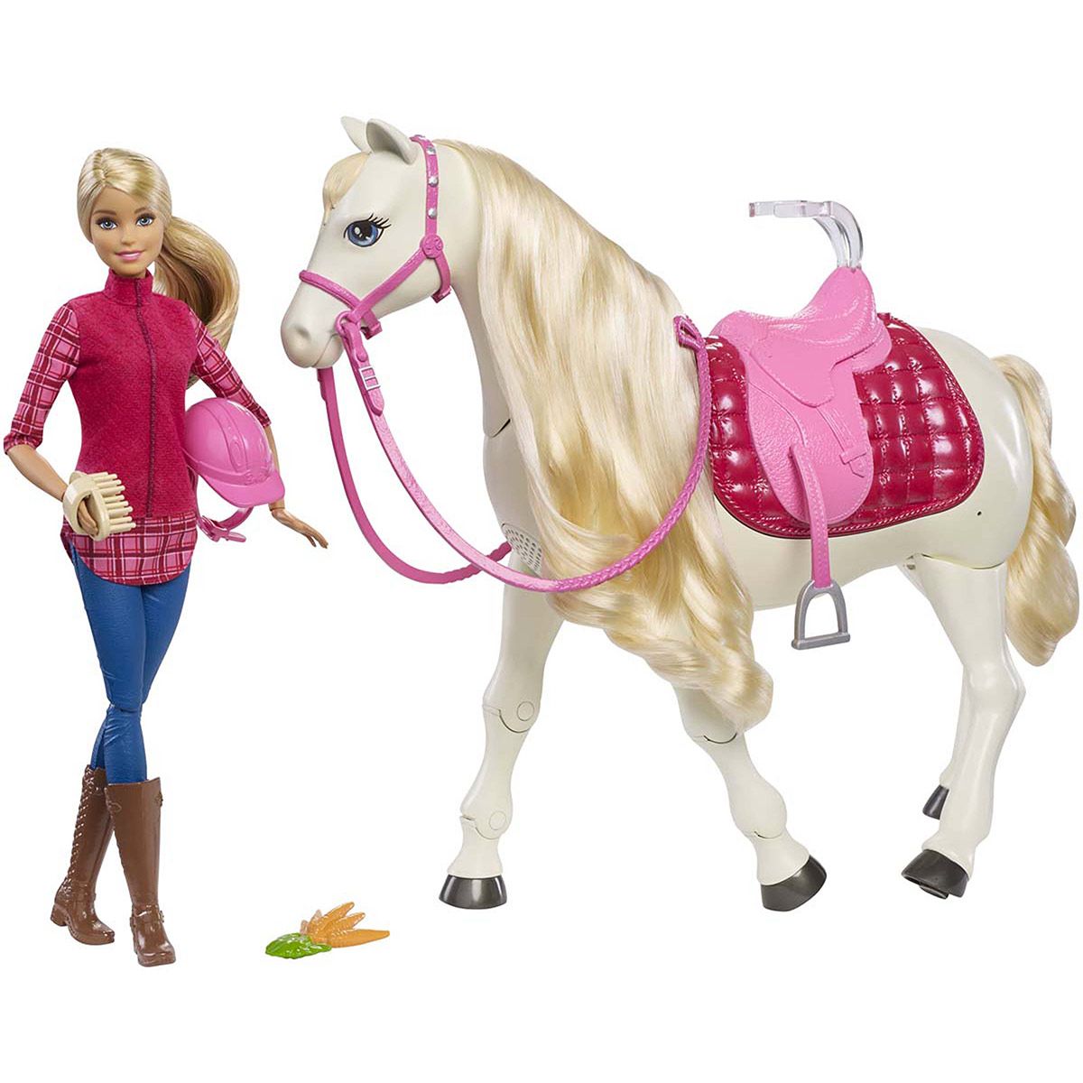 barbie et son cheval trotteur