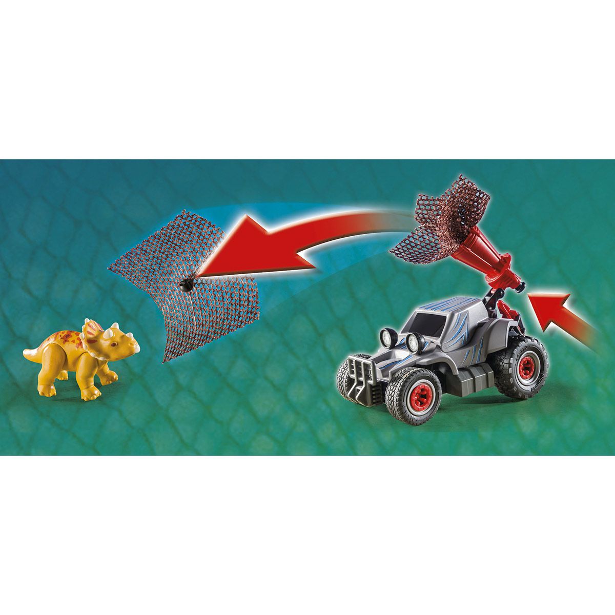playmobil bandit avec triceratops