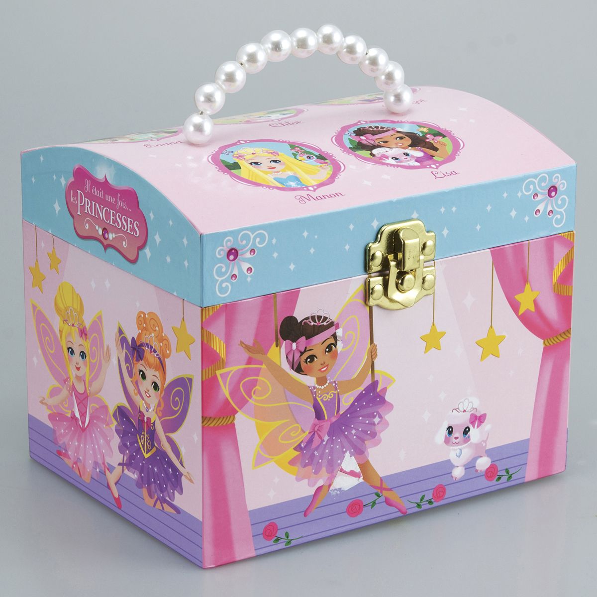 GFCGFGDRG Princesse Danse Musique Boîte à Bijoux boîte de Rangement Cartoon Musical Box Enfants Souvenirs 
