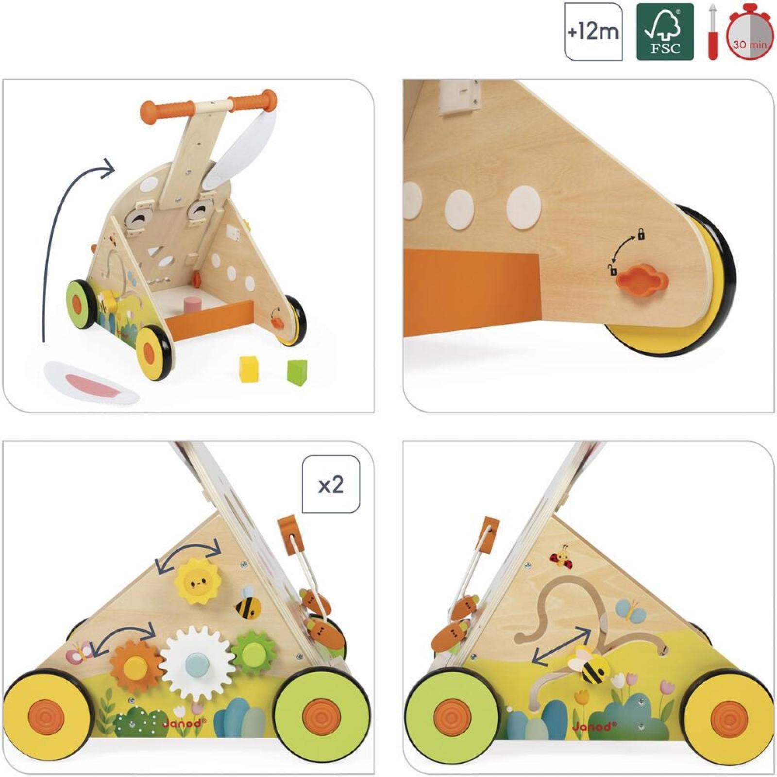 Chariot pousseur activité Lapin La Grande Récré