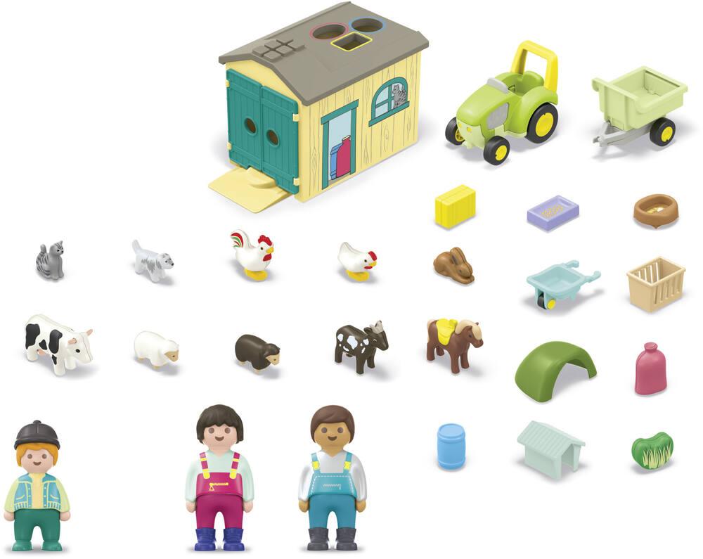 71656 - Playmobil Junior - Ferme avec tracteur et animaux Playmobil