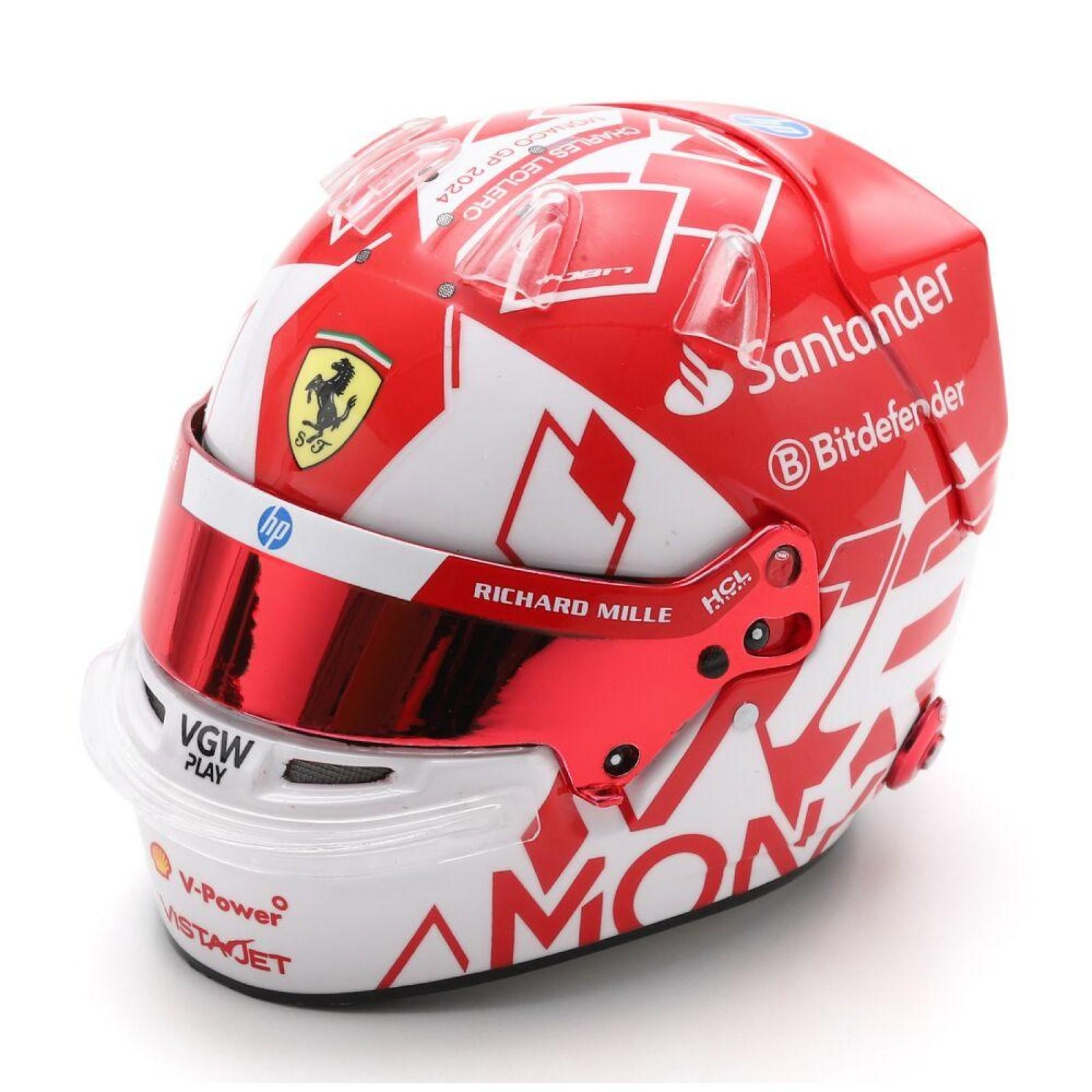 Formule 1 casque charles leclrec 2024 monaco signe