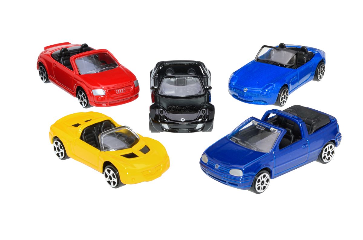 Coffret 5 véhicules, Jouet pour Enfant de Petites Voitures Miniatures +  Track Builder Unlimited