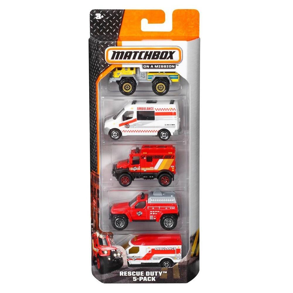 Matchbox Coffret 9 véhicules, Jouet pour Enfant de Petites Voitures Miniatures, modèle aléatoire, X7111 : Mattel