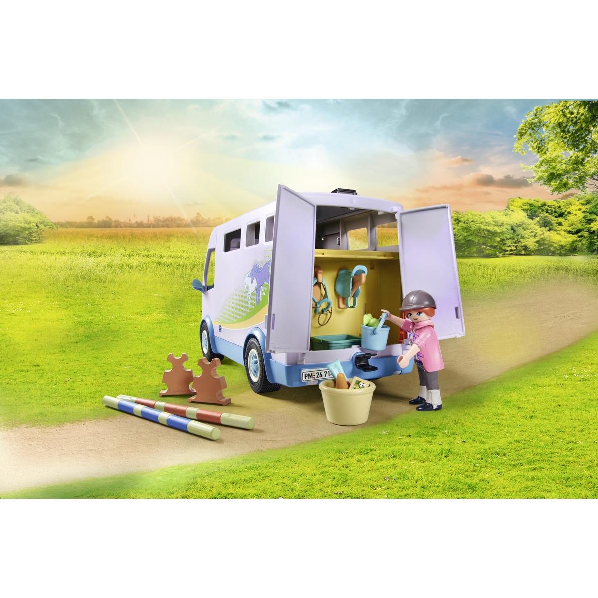 Van pour cheval et poneys avec enclos Playmobil Horses of
