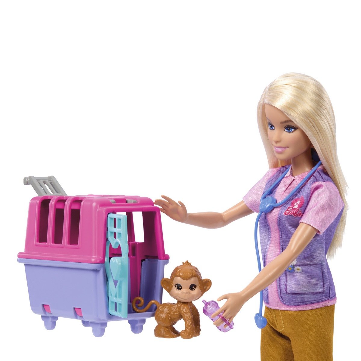 Barbie Barbie - Famille Coffret le Bain des Animaux, Poupée