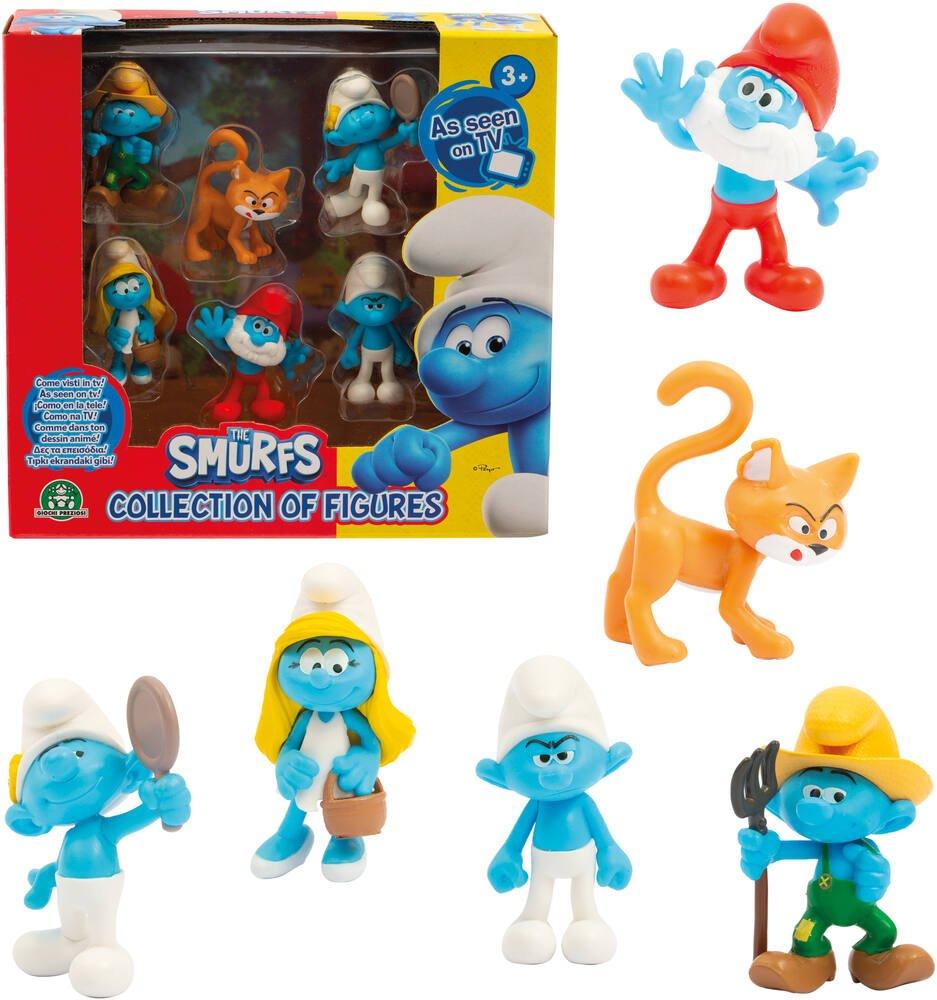 Coffret 6 Figurines Schtroumpfs + Azrael Exclusive | 5,5 Cm | Jouet Enfant 3 Ans Et Plus | Collection