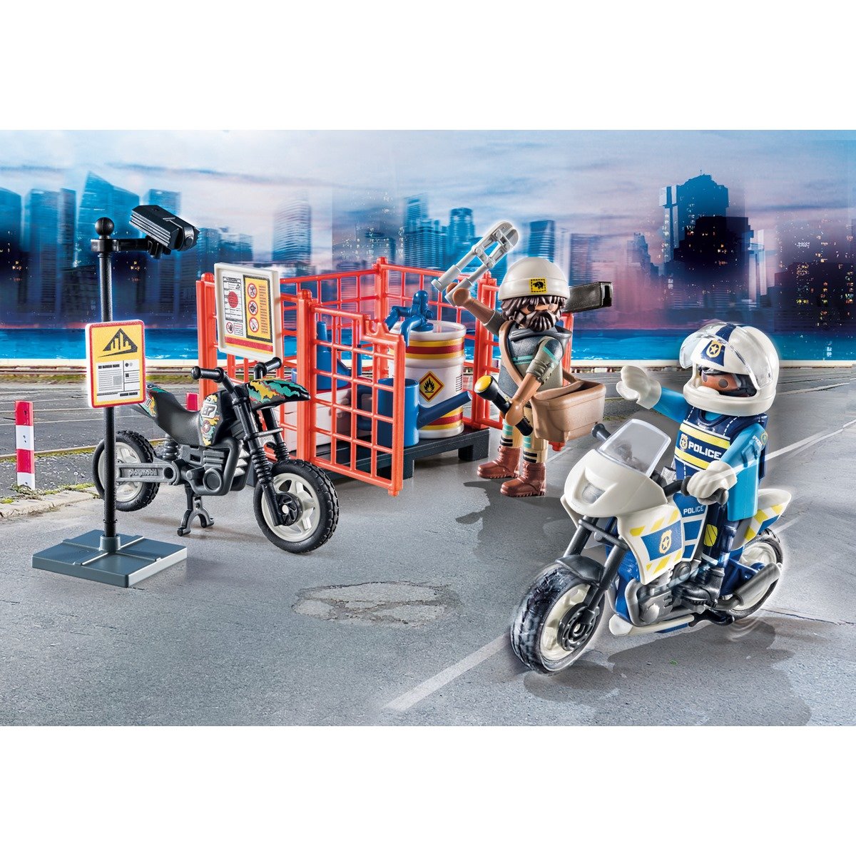 Playmobil Action policier à moto