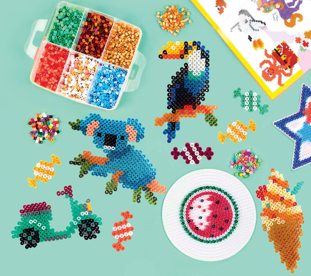 HAMA - Boite Peppa Pig - 2000 perles à repasser taille MIDI et 1 plaque - Loisirs