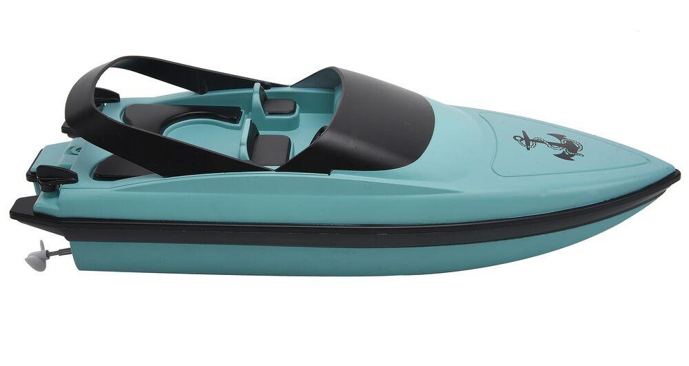 Mini bateau télécommandé radiocommandé 5 km/h, grande vitesse, avec éclairage LED, jouet