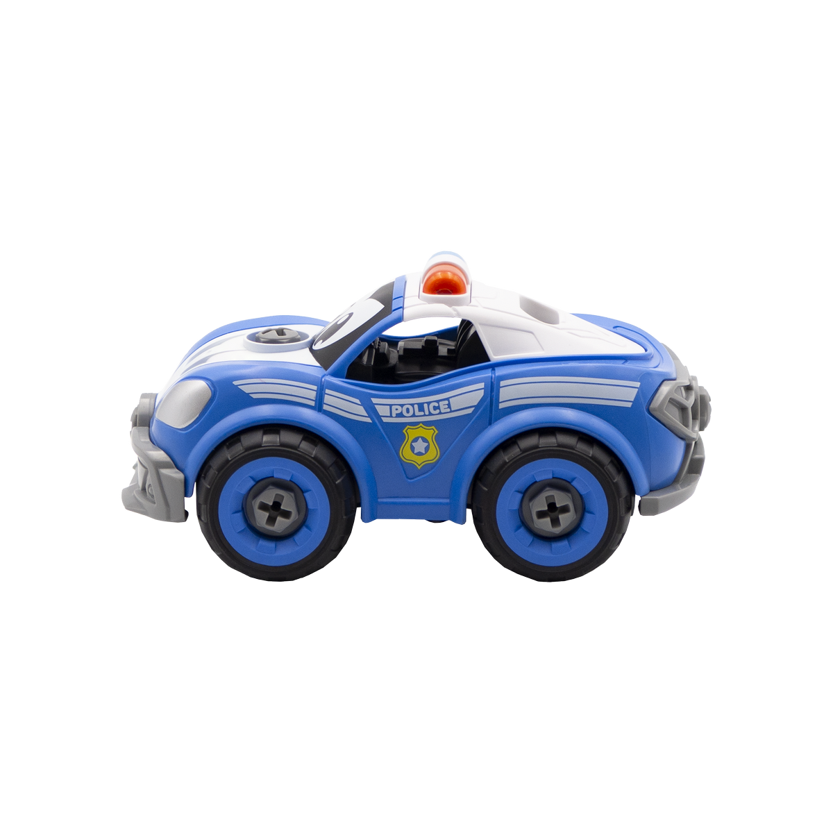 SGILE Voiture Télécommandée Police Cartoon Avec Son Et Lumière – Pour Tout-petits Dès 3 Ans – Bleue, 2 Boutons Faciles