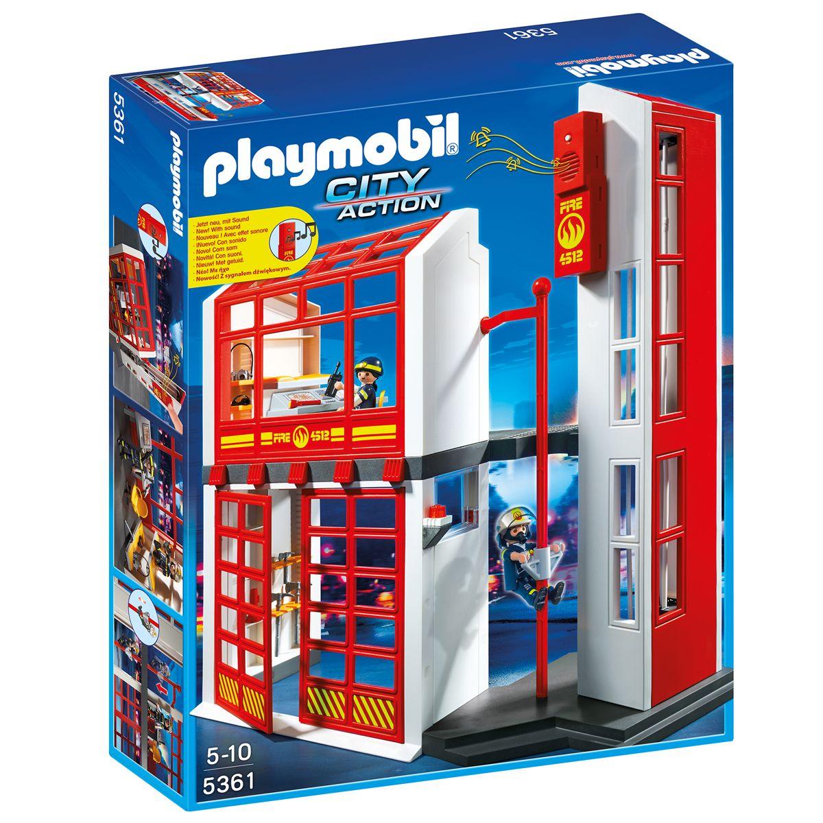 Caserne pompier playmobil la grande recre
