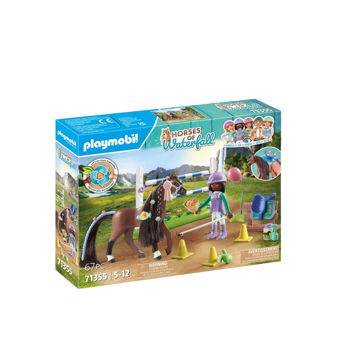 Zoe et Blaze avec parcours d'obstacles Playmobil Horses of Waterfall 71355  - La Grande Récré
