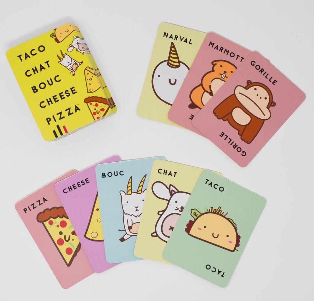 Taco Chat Chèvre Fromage Pizza – Jeu De Cartes Réaction – 2 à 8 Joueurs – Dès 8 Ans – 10 Min