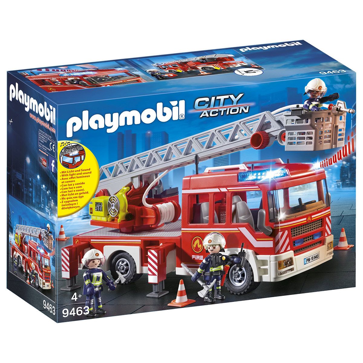 Camion pompiers échelle pivotante Playmobil City Action 9463 - La Grande  Récré