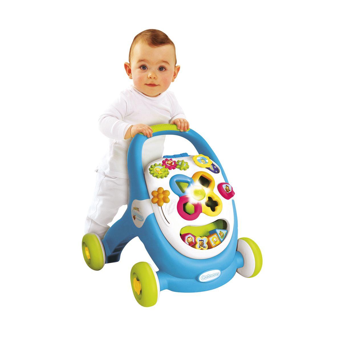 smoby trotteur cotoons walk and play rose