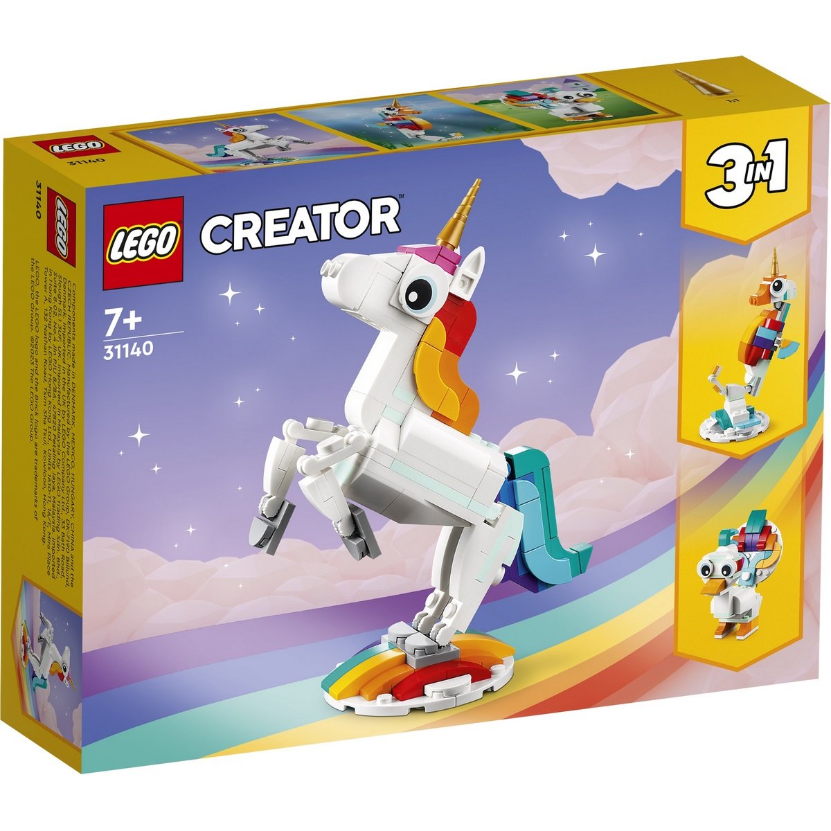 LEGO - Licorne Pégase avec ailes plume cheval blanc volant dieu elfes  château
